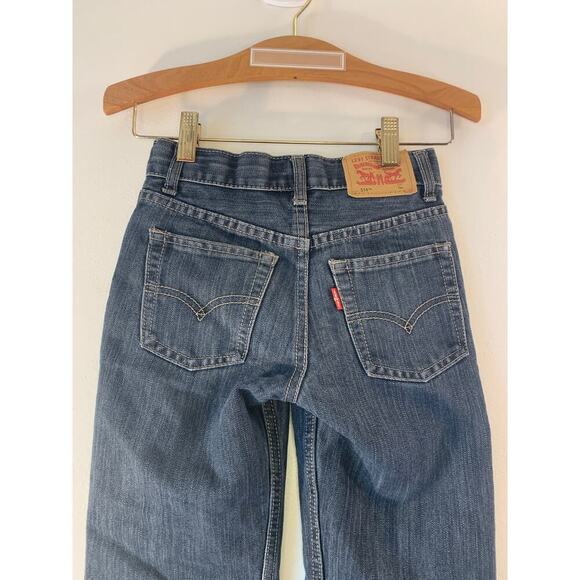 LEVI’S Boys 514 Straight Dark Wash Adjustable Waist Jeans / Size: 7 Reg - Picture 10 of 11